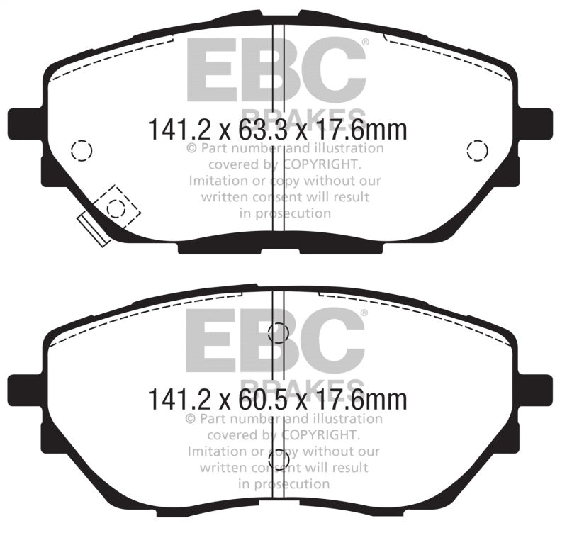 EBC 2017+ Toyota C-HR 2.0L Greenstuff Front Brake Pads