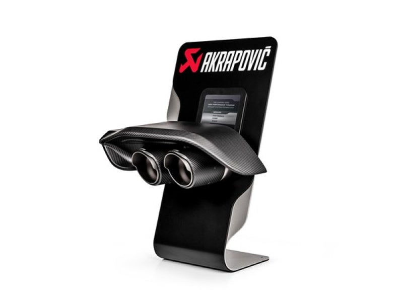 Akrapovic Counter Display with BMW M3/M4 Sample Tail Pipe Sets