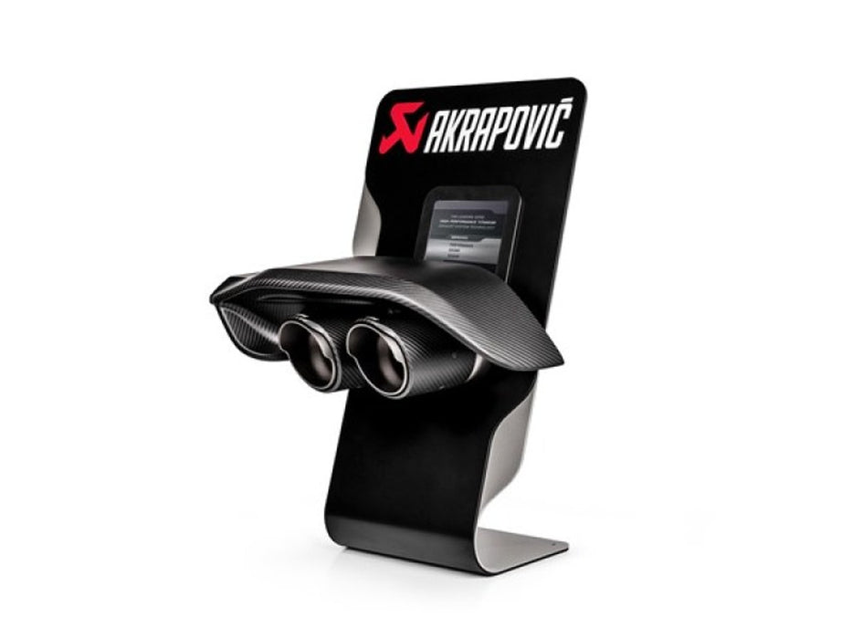 Akrapovic Counter Display with BMW M3/M4 Sample Tail Pipe Sets