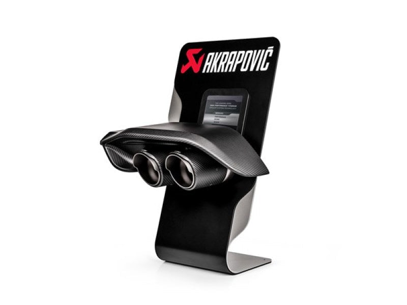 Akrapovic Counter Display with BMW M3/M4 Sample Tail Pipe Sets