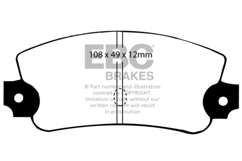 EBC 75-81 Lancia Beta 1.8L Greenstuff Rear Brake Pads