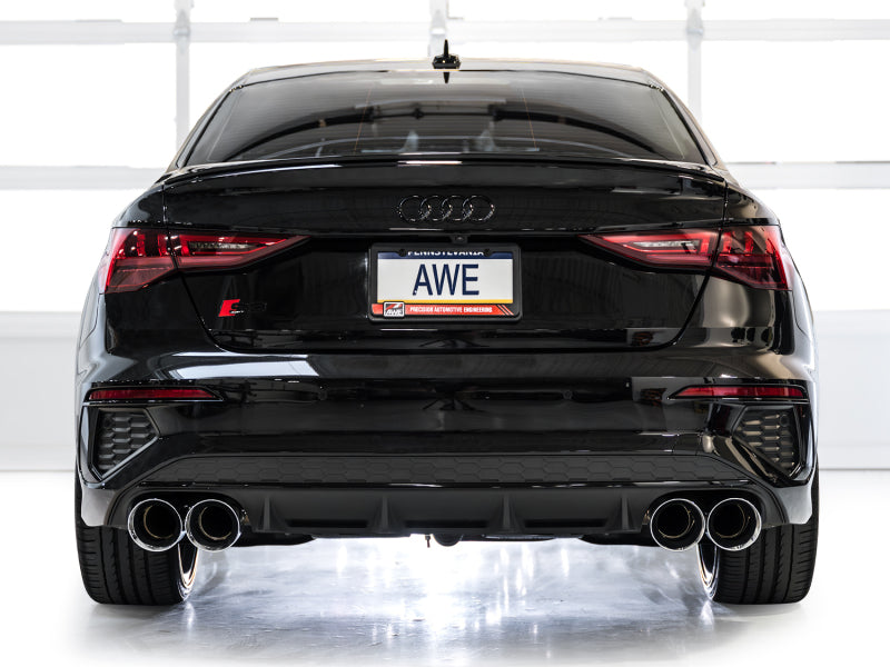 AWE 22-24 Audi 8Y S3 Touring Edition Exhaust - Chrome Silver Tips