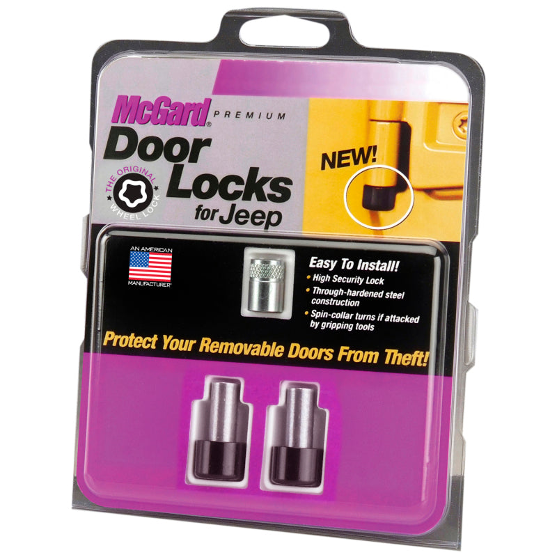 McGard Jeep Wrangler JL 2 Door M6x1.0 Door Lock Set (2 Locks)