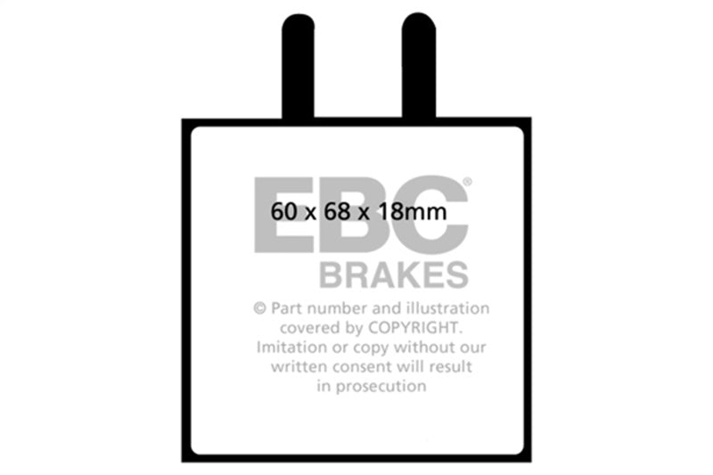 EBC 63-68 Ferrari 330 4 Redstuff Front Brake Pads