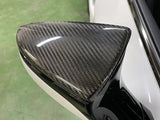 LEMS Dry Carbon Fiber Door Mirror Covers (Clear Coated) for Lexus IS 21+