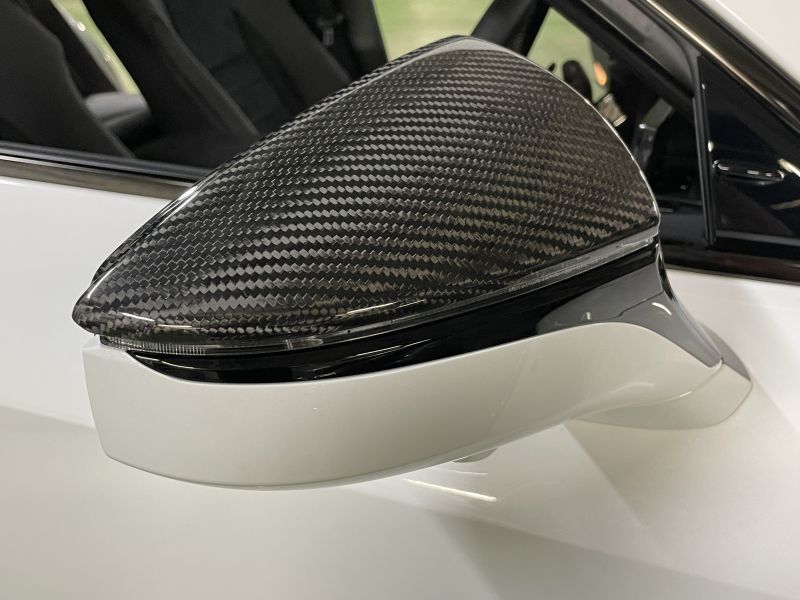 LEMS Dry Carbon Fiber Door Mirror Covers (Clear Coated) for Lexus IS 21+