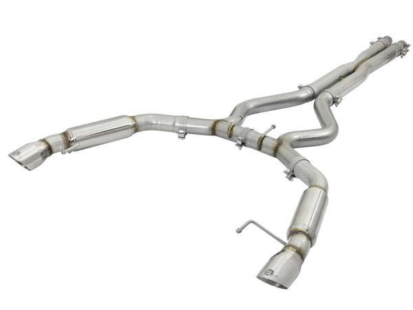 aFe MACH Force XP 3in Aggressive Toned Cat-Back Exhausts w/ Polished Tips 15-17 Ford Mustang V6/V8