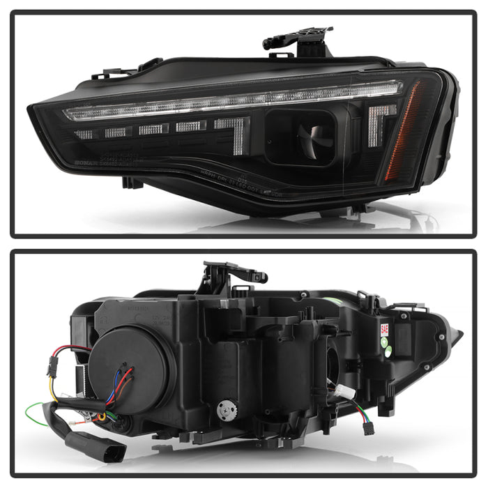 Spyder 13-17 Audi A5 HID Model Only Projector Headlights - Black (PRO-YD-AA513HIDSI-SEQGR-BK)