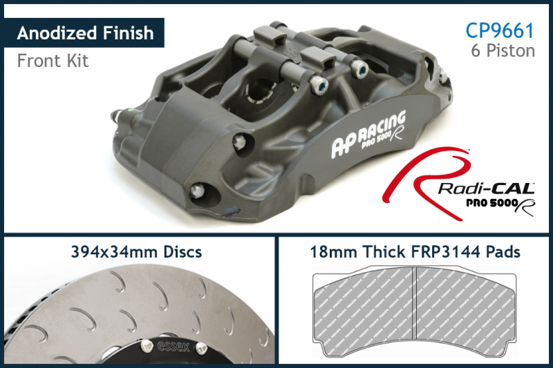 Alcon Pro-System Porsche 997 GT3 Cup Front Rotor Assemblies - Pair