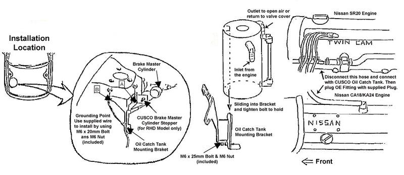 Cusco Misc Oil Catch can S13 Nissan 240SX