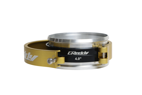 GReddy 4in Gold Anodized Aluminum Boost Tube Clamp Set