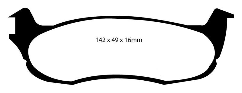 EBC 00-01 Ford Expedition 4.6 2WD Yellowstuff Rear Brake Pads