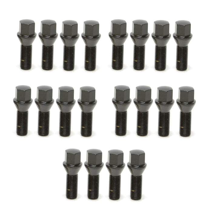Wheel Mate Mevius Lug Bolt Set of 20 - Black 14x1.50 40mm Cone 60 DEG TAP