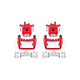 Power Stop 99-04 Acura RL Rear Red Calipers w/Brackets - Pair