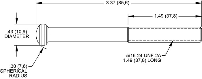 Wilwood Push Rod 5/16-24 x 3.37 OAL GS