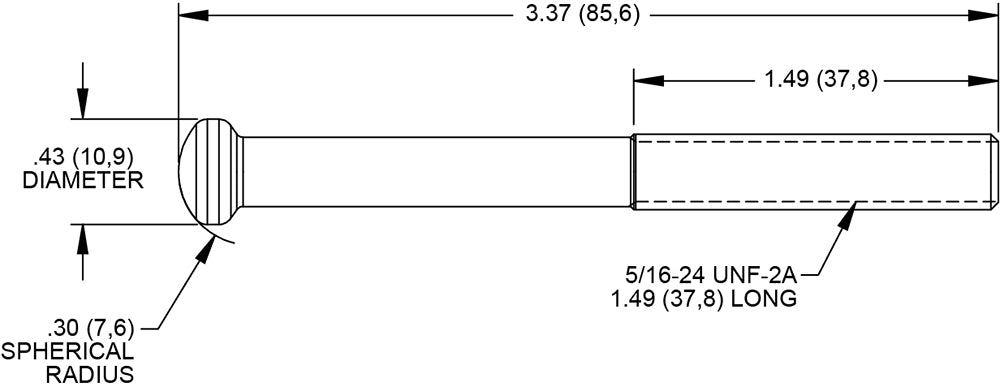 Wilwood Push Rod 5/16-24 x 3.37 OAL GS
