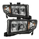 xTune Honda Ridgeline 06-13 Crystal Headlights Black HD-JH-HRID06-AM-BK