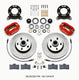 Wilwood Forged Dynalite-M Front Kit 11.30in 1 PC Rotor&Hub Red 1965-1969 Mustang Disc & Drum Spindle
