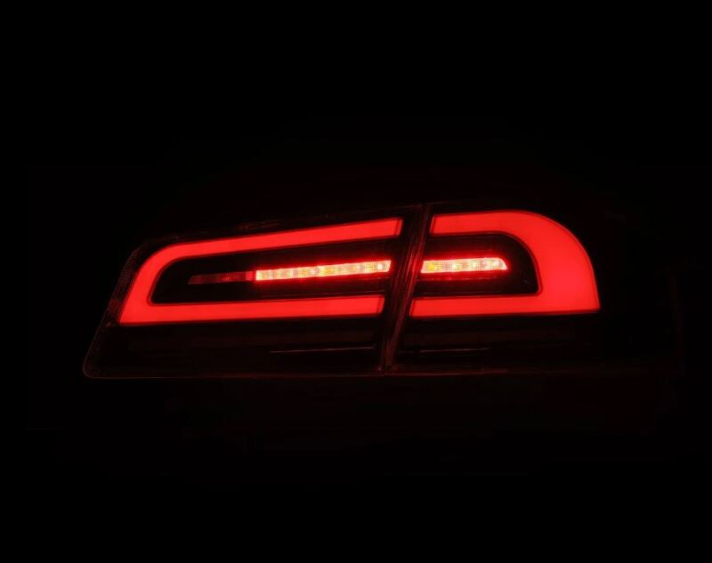 AlphaRex 12-21 Tesla Model S LUXX-Series LED Tail Lights - Black/Red