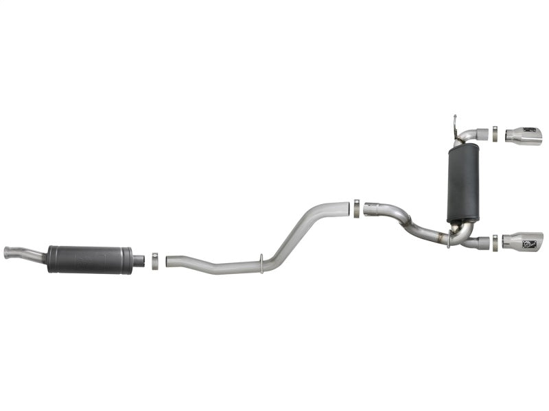 Rebel Series 2.5in 304 SS Cat-Back Exhaust w/ Polished Tips 2018+ Jeep Wrangler (JL) V6 3.6L