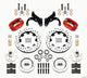 Wilwood Forged Dynalite Front Kit 12.19in Drilled Red 69-70 Impala Drum/Disc 69-82 Vette