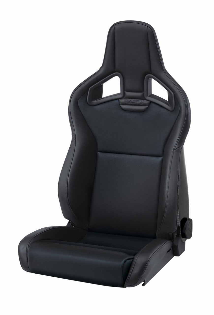 Recaro Cross Sportster CS Driver Seat - Black Leather/Black Leather (Silver Logo)