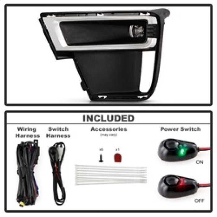 Spyder 22-24 Ford Expedition OEM LED Fog Lights w/ Switch - Clear (FL-FE2022-LED-C)