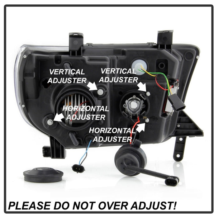 Spyder 07-09 Toyota Tundra Projector Headlights - Black (PRO-YD-TTU07V3PL-SEQ-BK)