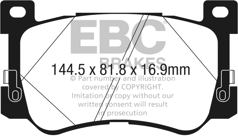 EBC 2017+ Genesis G90 5.0L Redstuff Front Brake Pads