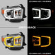 ANZO 14-17 Toyota Tundra Plank Style Projector Headlights Chrome w/ Amber