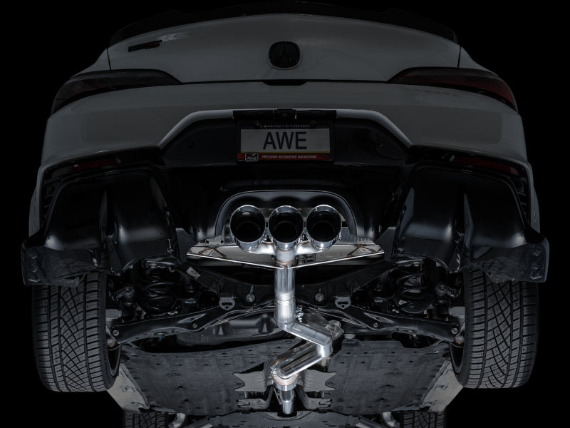 AWE Tuning 2024 Acura Integra Type S DE5 FWD Track Edition Exhaust w/ Triple Chrome Silver Tips