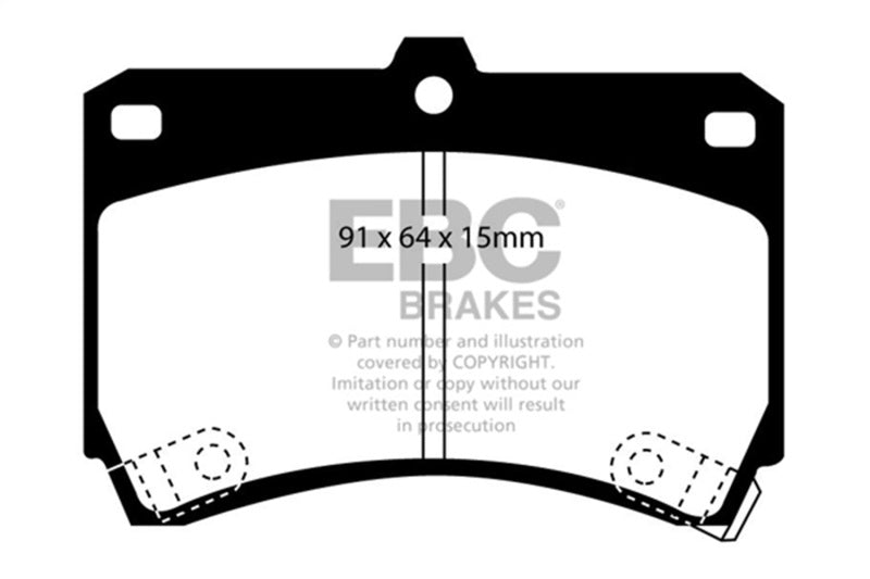 EBC 94-97 Ford Aspire 1.3 manual Greenstuff Front Brake Pads