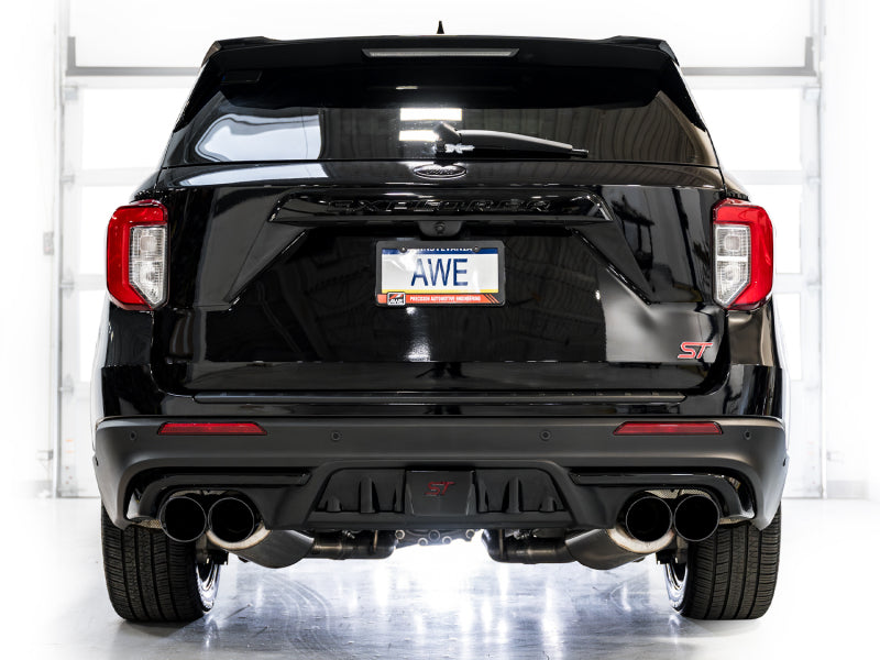 AWE Tuning 2020+ Ford Explorer ST Touring Edition Exhaust w/ Diamond Black Tips