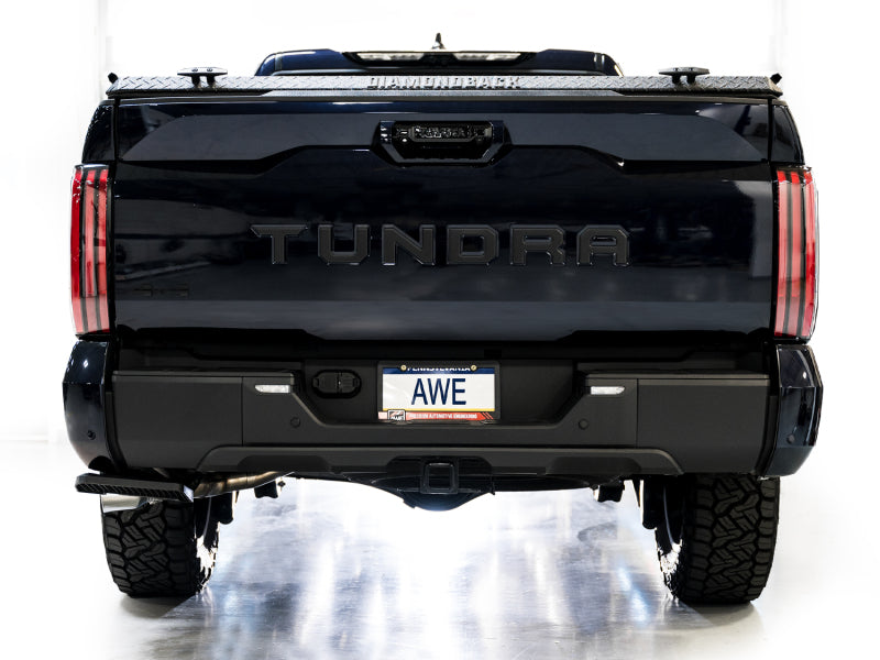 AWE 0FG Exhaust for 3rd Gen Toyota Tundra - Dual Chrome Silver Tips