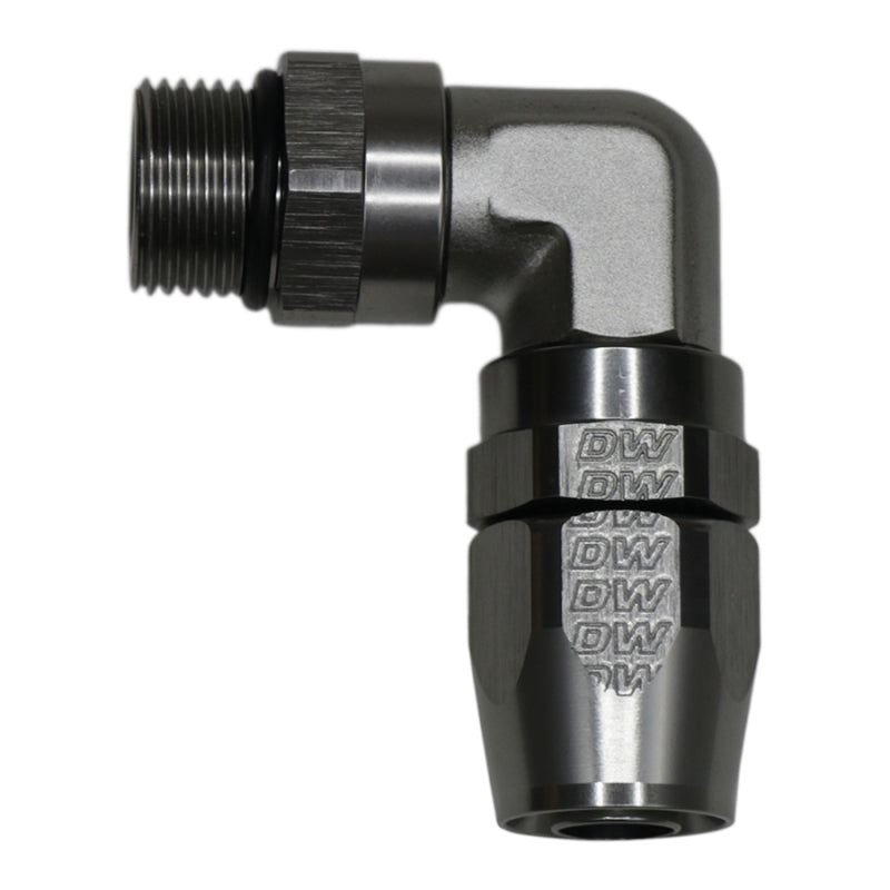 DeatschWerks 10AN ORB Female Swivel 90-Degree Hose End CPE - DW Titanium