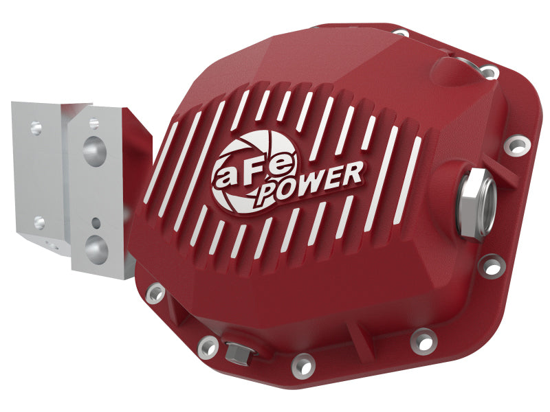 aFe 20-23 Jeep Gladiator JT (Dana M220) Pro Series Rear Differential Cover Red w/ Machined Fins