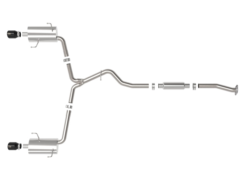 aFe Subaru Forester XT 14-18 H4-2.5L (t) Takeda 2-1/2in to 2-1/4in 304 SS Cat-Back- Black Tip