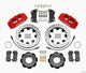 Wilwood Dynapro 6 Front Hat Kit 12.19in Drilled Red 2012 Fiat 500 w/ Lines