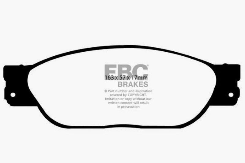 EBC 01-05 Ford Thunderbird 3.9 Greenstuff Front Brake Pads