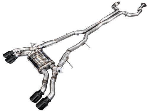 AWE Tuning 2021+ Cadillac CT4-V Blackwing SwitchPath Exhaust - Diamond Black Tips