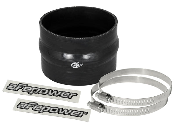 aFe Magnum FORCE Intake Coupling Kit (4 IN ID x 3 IN L) Straight Coupler w/ Hump - Black