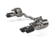 Akrapovic 2024+ Porsche Panamera Slip-On Line (Titanium) w/ Carbon Tips: Requires V6 or V8 fit kit