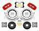 Wilwood AERO6 Front Hat Kit 14.00 Drilled Red 2007-2011 BMW E90 Series w/Lines