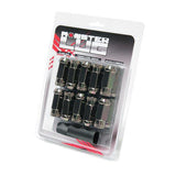Wheel Mate Monster Open End Lug Nut Set of 20 - Black Chrome 14x1.50