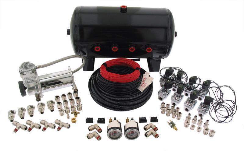 Air Lift Fitting Pack For 4 Gallon Alum Tank 5 Port (11955 Or 12955)With 1/4in Lines