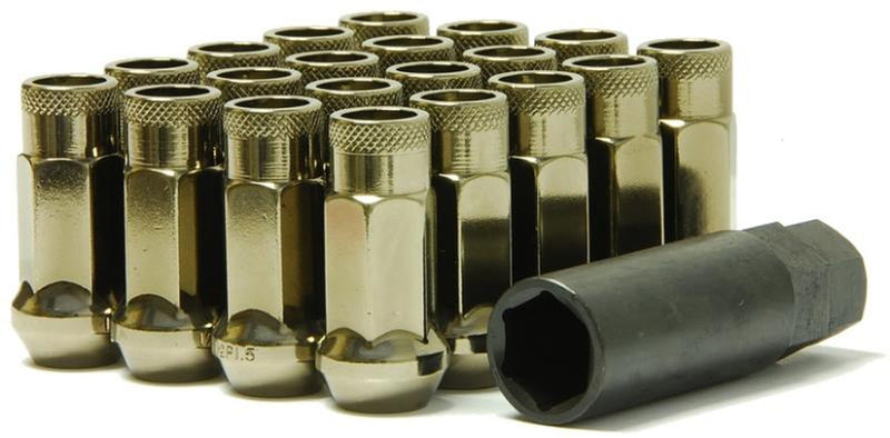 Wheel Mate Muteki SR48 Open End Lug Nuts - Gold Chrome 12x1.25 48mm