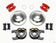 Wilwood D154 P/S Park Brake Kit Red 12 Bolt 2.75in offset Staggered Shock