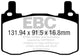 EBC 2019+ Genesis G70 2.0L Turbo (Brembo) Greenstuff Rear Brake Pads
