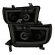 xTune Toyota Tundra 07-13 LED Light Bar Projector Headlights Black Smoked PRO-JH-TTU07-LED-BSM