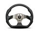 Momo Eagle Steering Wheel 350 mm - Black Leather/Anth Spokes